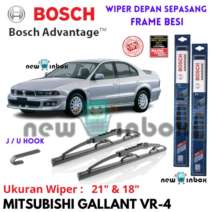 Gambar Wiper Depan Mobil MITSUBISHI GALLANT VR-4 VR4 Sepasang BOSCH ADVANTAGE 21" & 18" ORIGINAL - Depan 21" & 18" dari NewInbox Store undefined Tokopedia