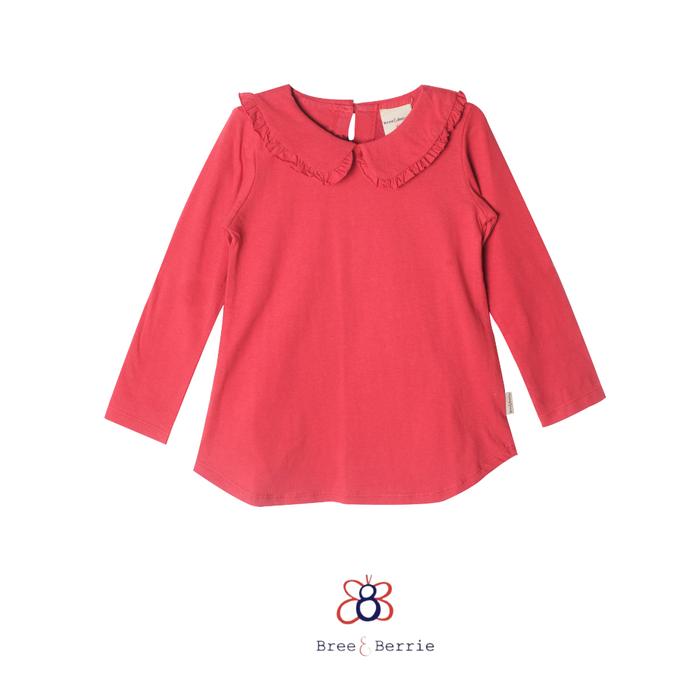 Gambar Bree&Berrie-Tunik Tshirt Atasan Anak Perempuan Lengan Panjang Peterpan Collar-Runi- Fashion - Merah, Size 4 dari Bree And Berrie Store undefined Tokopedia