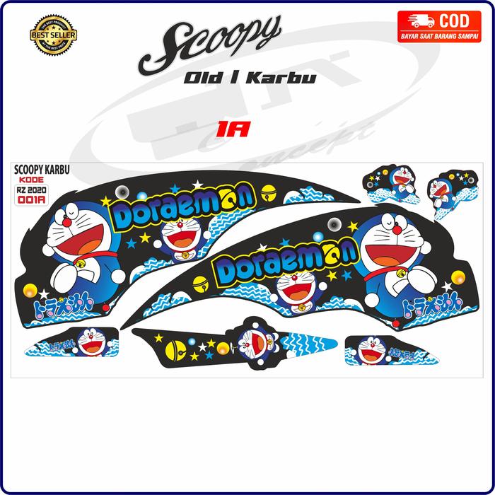 Gambar Stiker Striping SCOOPY old Lama Karbu Variasi Doraemon Sticker Lis kartun motor motorcycle - 1A dari Dn Concept undefined Tokopedia
