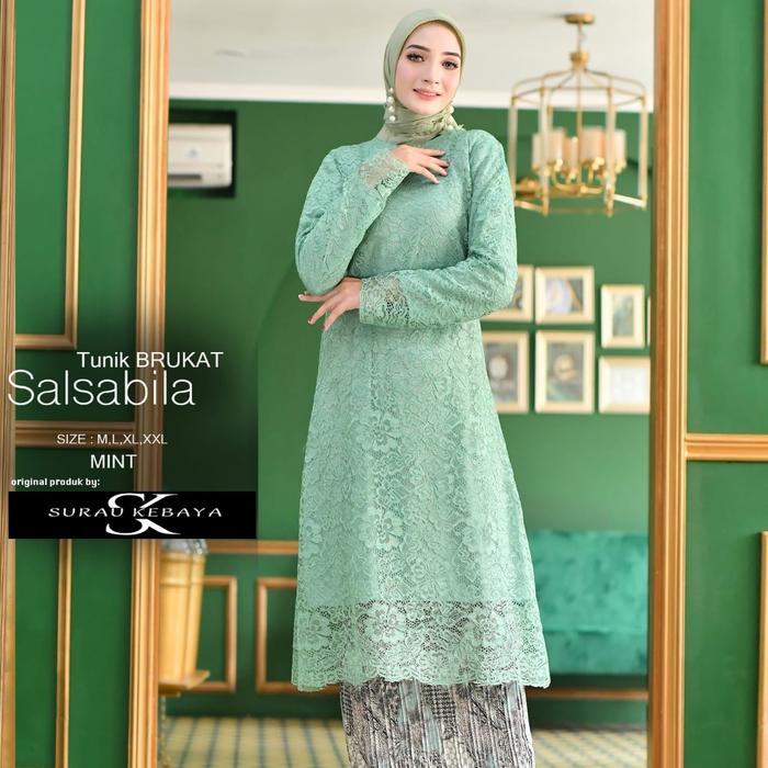 Gambar Kebaya Kondangan Baju Kurung Terbaru 2024 / Setelan Brokat Wisuda Polos Simple dan Elegant Panjang Sampai 120 Cm / Atasan / Baju Pesta Ibu Hajat Wanita Dewasa Dress Mewah Remaja - MINT, ATASAN SAJA M dari Surau.Kebaya undefined Tokopedia