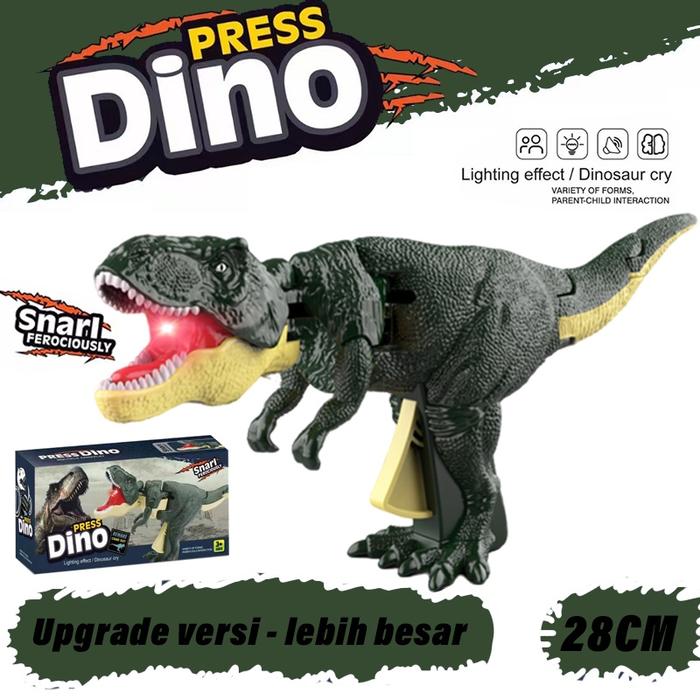 Gambar 【Gstar】Tekan Mainan Populer Dinosaurus Yang Bersuara Dan Ringan Lalu Gelengkan Kepalanya Untuk Mengeluarkan Suara Dan Menggigit Orang. Model Dinosaurus Mengaum Tyrannosaurus Rex Lucu Dan Menakutkan Mainan Anak-anak Yang Menghilangkan Stres - Gree 28cm Lmpu+Suara dari Gstar Toys Online Mall undefined Tokopedia