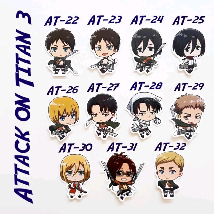 Gambar Sticker Anime Attack On Titan / Shingeki No Kyojin 3 - AT-22 dari A-Sticker undefined Tokopedia