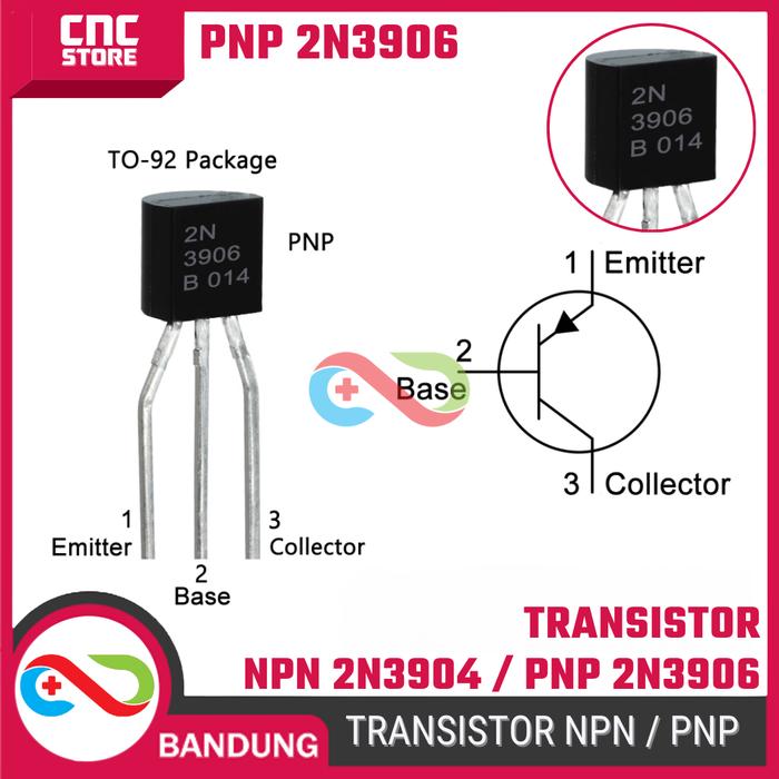 Gambar 10PCS Transistor NPN 2N3904 3904 / PNP 2N3906 3906 – Komponen Elektronik untuk Rangkaian Arduino - 3906 dari CNC STORE BANDUNG undefined Tokopedia