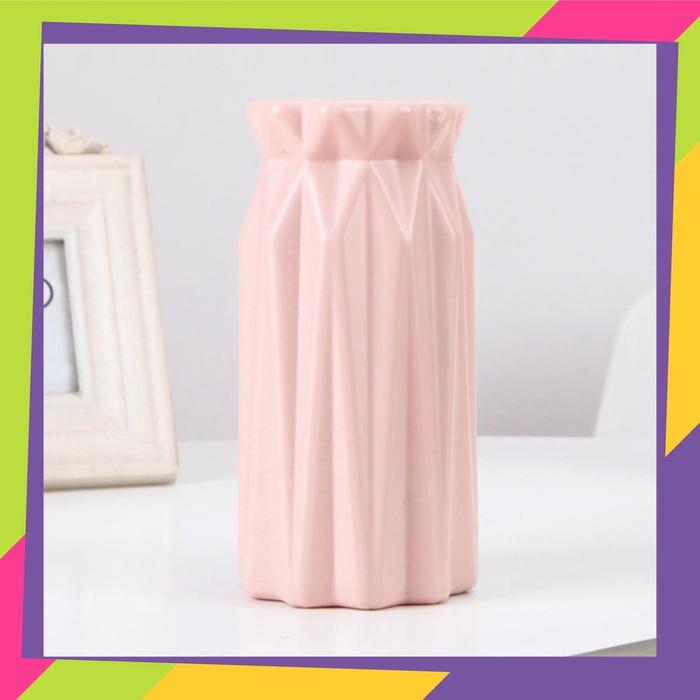 Gambar 1334PBAD1 / Pot bunga plastik Diamond / Vas bunga plastik / Pot bunga tanaman Artificial - PINK dari TISA JAYA undefined Tokopedia