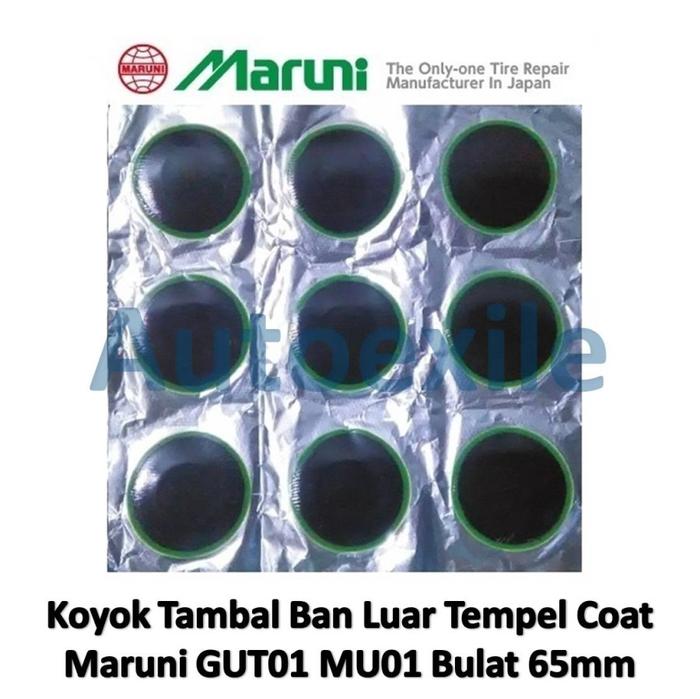 Gambar Koyok Tambal Ban Luar Tire Patch Maruni GUT-01 MU-01 Bulat 65mm 9buah Tip Top GUT01 MU01 Tanpa Masak Made in Japan - Hitam Hijau dari Autoexile undefined Tokopedia