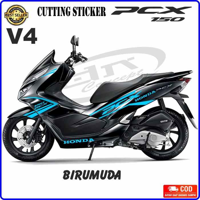 Gambar Cutting Sticker PCX 150 Variasi 4 Stiker Motor honda keren racing Hologram stabilo hitam putih merah motorcycle - Birumuda dari Dn Concept undefined Tokopedia
