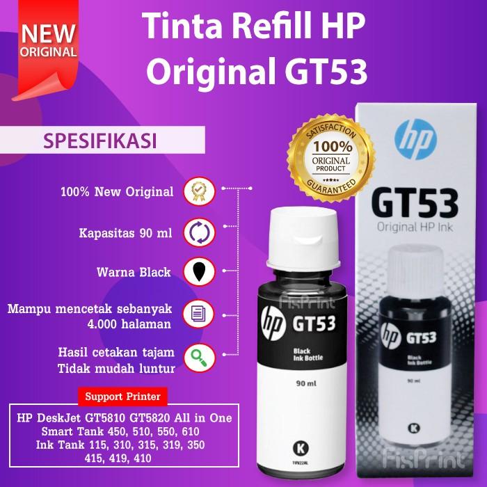 Gambar Tinta HP GT51 GT53 Printer GT5810 GT5820 Ink Tank 115 315 415 319 419 - BLACK | NO BOX dari FixPrint Shop undefined Tokopedia