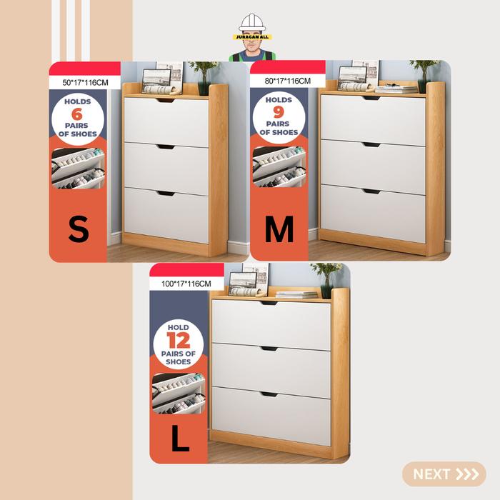 Gambar Lemari Sepatu / Rak Sepatu / Lemari Sepatu Susun Minimalis Multifungsi - Wood, Small dari Juragan All undefined Tokopedia