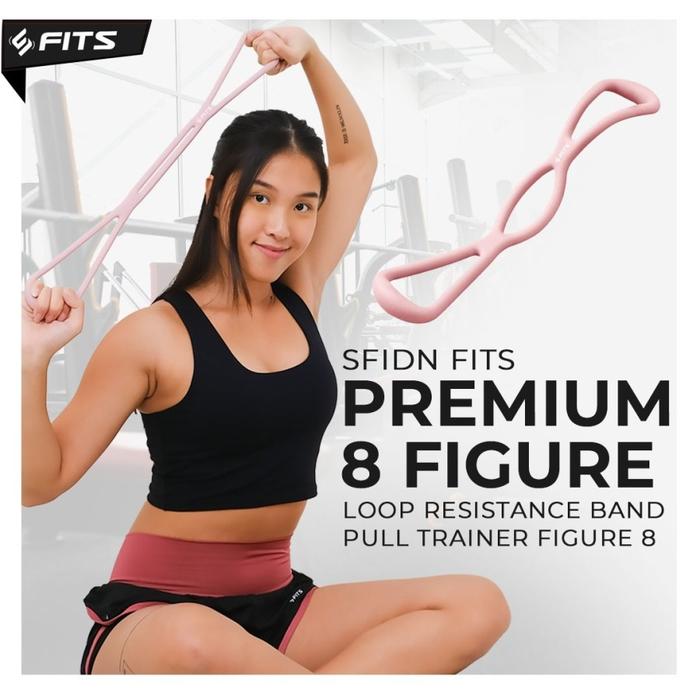 Gambar SFIDN FITS Premium 8 Figure Loop Resistance Band Pull Trainer Figure 8 - Biru dari SFIDN FITS Shop undefined Tokopedia