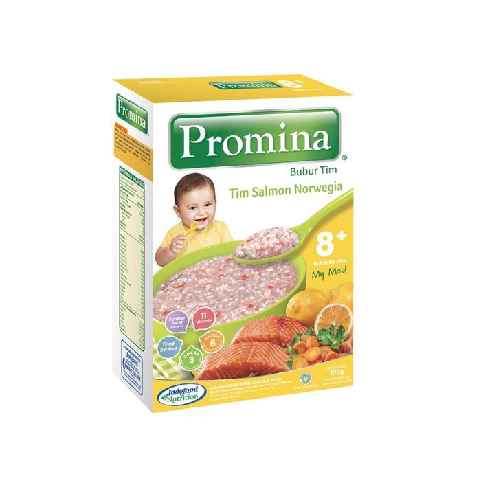 Gambar Promina Bubur8Plus Tim Salmon Norwegia 100 Gram - SALMON  dari Yogya Online undefined Tokopedia