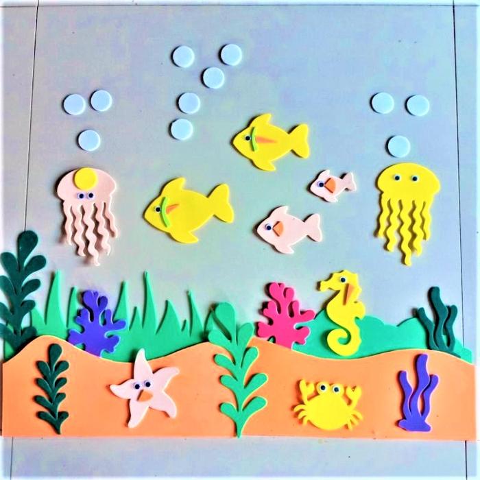 Gambar Hiasan Dinding Jendela Pojok Baca Kelas Paud TK SD Tema Bawah Laut - 1 Set (50 cm x 60 cm) Kuning - 1 SET dari TBNStore undefined Tokopedia