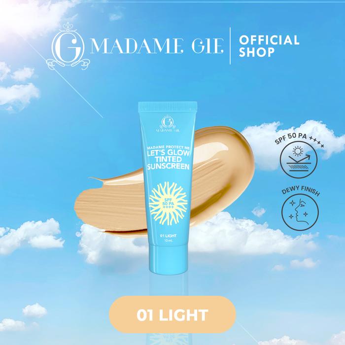 Gambar Madame Gie Madame Protect Me Let's Glow Tinted Sunscreen SPF 50 PA ++++ - 01 Light 10ml dari Madame Gie Make Up undefined Tokopedia