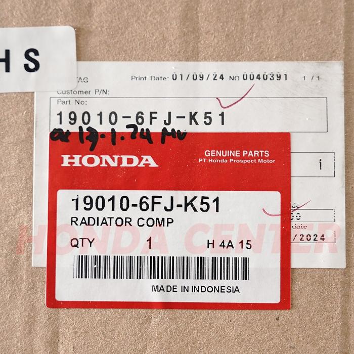 Gambar Radiator honda brv 2022 2023 2024 wrv 2023 2024 - MATIK(CVT) dari HONDA CENTER undefined Tokopedia