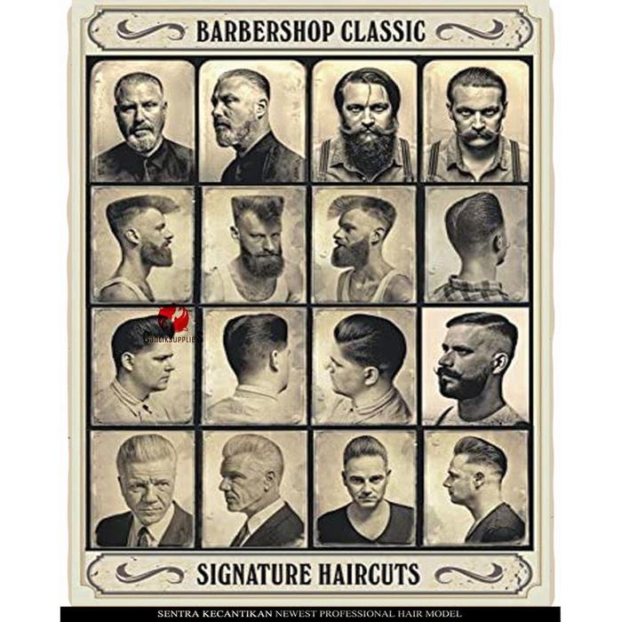 Gambar POSTER BESAR BARBERSHOP PANGKAS DAN MODEL RAMBUT HIASAN DINDING DEKORASI - BARBER 11, SEDANG dari Sentra Kecantikan_NEW undefined Tokopedia