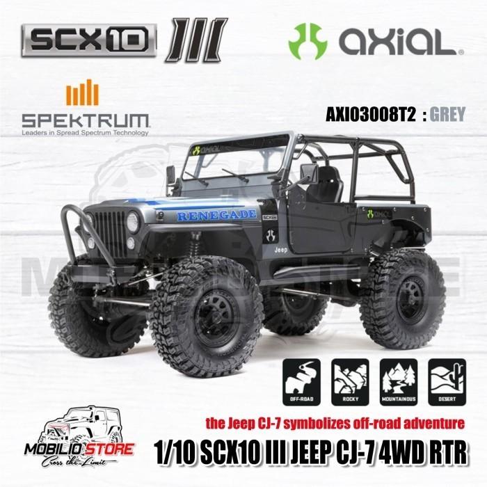 Gambar Axial SCX10 III JEEP CJ-7 1/10 Ready To Run RC Crawler Adventure RTR - Grey dari Mobilio Official undefined Tokopedia