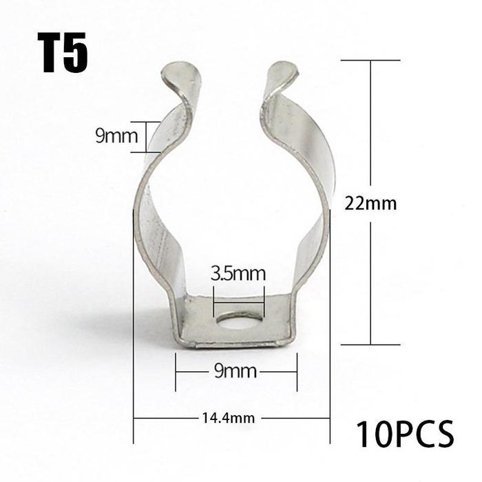 Gambar 10PCS Klem Klip Lampu TL LED T5 T8 T10  /  Clamp Lampu TL LED T5 T8 T10 - 10pcs-T5 dari DIBAI666 undefined Tokopedia