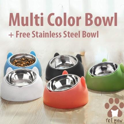 Gambar Mangkok Tempat Makan Minum Anjing Kucing Bear Face Bowl | Pet Bowl - Blue dari Petpaw.id undefined Tokopedia