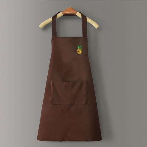 Gambar BISA COD H5738 Apron Waterproof Dapur / Celemek Masak Waterproof Anti Minyak Tahan Air Kain - Coklat dari OkeSipCheckout undefined Tokopedia