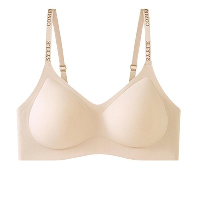 Gambar Bra Push Up Seamless Wanita BH Wanita Busa Halus Import Premium 1236 - CREAM, XL dari QueenDom's undefined Tokopedia