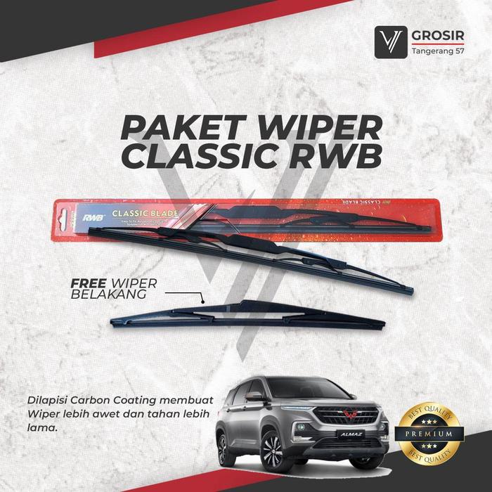 Gambar PAKET RWB CLASSIC WIPER WULING ALMAZ DEPAN BELAKANG 3 PCS - rwb dari Grosir Tangerang 57 undefined Tokopedia