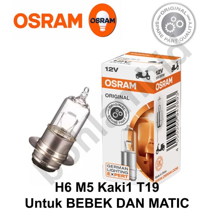 Gambar Lampu Motor SCOOPY 2011-2012 OSRAM ORIGINAL Bohlam H6 M5 T19 - 35W - 25W dari bohlamhid Kota Tangerang Tokopedia