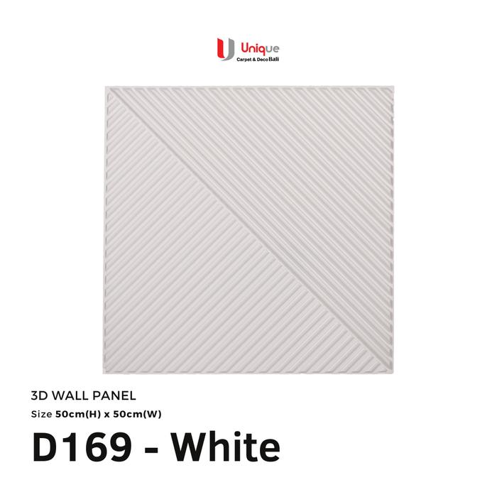 Gambar 3D Wall Panel PVC / Ukuran 50 cm x 50 cm / Dekorasi Dinding & Plafon / Bahan PVC / Kotak Putih / Wall Brick - D169 - White, 50x50cm dari Unique Carpet Deco Bali undefined Tokopedia