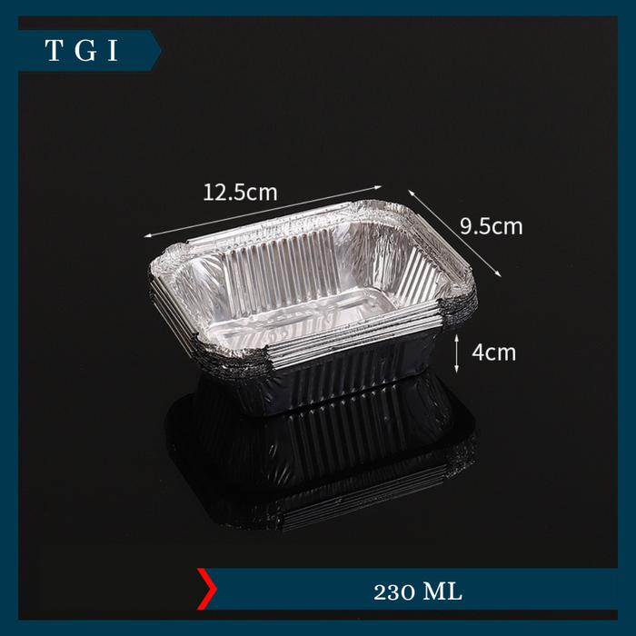 Gambar TGI - ALUMUNIUM FOIL CUP KOTAK / ALUMUNIUM FOIL MANGKOK PERSEGI ALAS MAKANAN AIR FRYER TAHAN PANAS DAN ANTI LENGKET - 230 ML dari TOKO GROSIR INDONESIA undefined Tokopedia