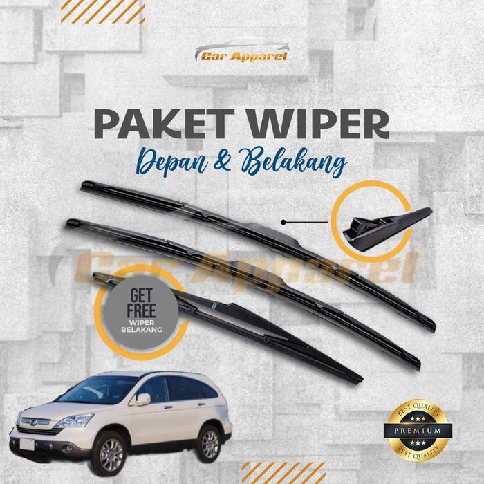 Gambar Bundling wiper CRV GEN3 2007-2012 Hybrid Cutting 3pcs - hyb dari Car Apparel_NEW undefined Tokopedia