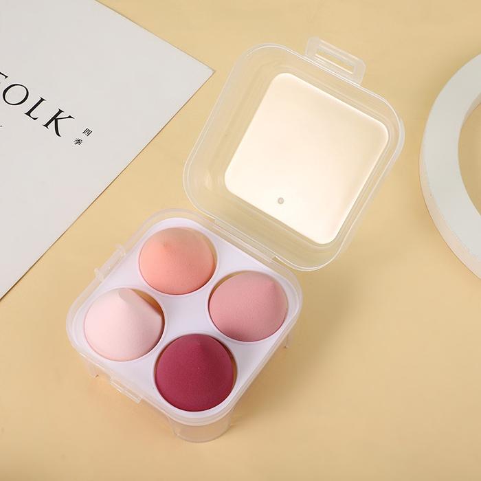 Gambar GGS HL0547 (4 In 1) Beauty Blender Spons Blender BB Cream Make Up Sponge 1 Pack Isi 4 Pcs - H107 PINK dari Gado Gado Shop_NEW undefined Tokopedia