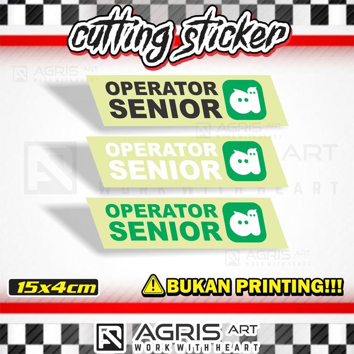 Gambar cutting sticker stiker OPERATOR SENIOR MICHAT viral - hitam dari agris art undefined Tokopedia