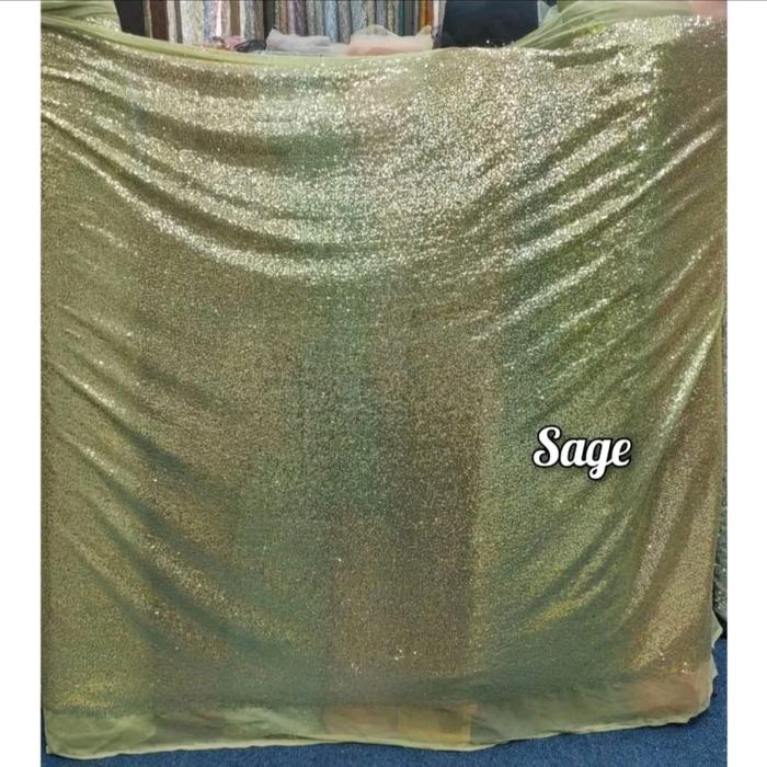 Gambar (HARGA 0.5 METER) Kain Sequin 1000 Payet warna Hitam Silver - Kain Sequin Backdrop , Bahan Dress / Background Backdrop Foto Video Event Dekorasi, Kain Tille Tulle Payet Squin Sequen Meteran - Sage, Harga 0.5 meter dari ERA TEXTILE2 undefined Tokopedia