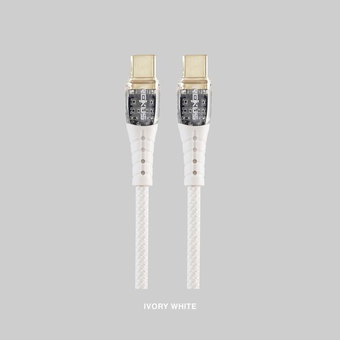 Gambar Rexus USB Cable Data CB170P Type C Cable 1 M: Pengisian Cepat, Data Transfer, Indikaor LED, Kabel Bahan Nilon - White dari Rexus Official Shop Kota Administrasi Jakarta Utara Tokopedia