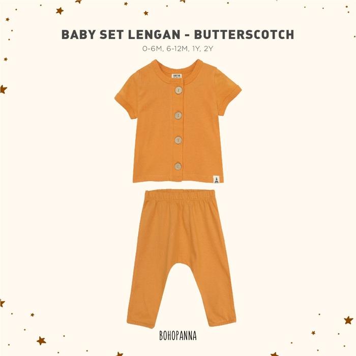 Gambar BOHOPANNA - BABY SET LENGAN - Setelan Baju Bayi - BUTTERSCOTCH, 0-6M dari Bohopanna undefined Tokopedia