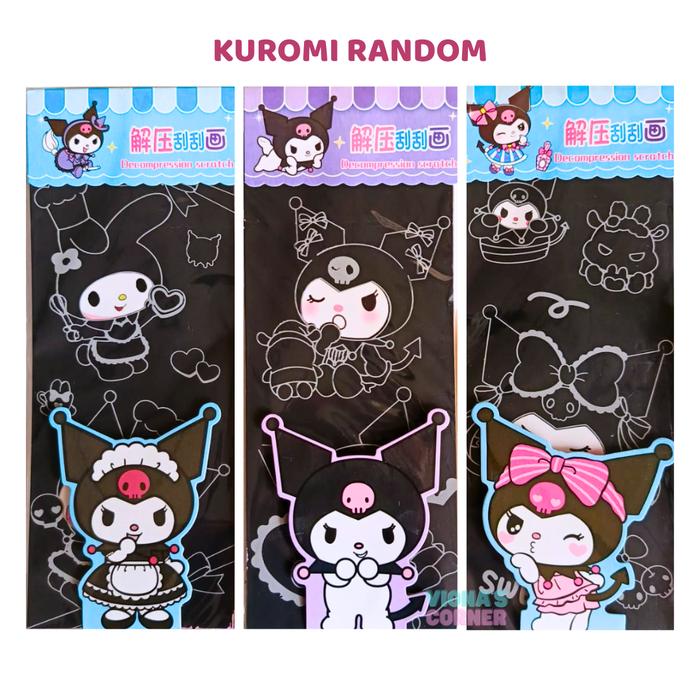 Gambar Scratch Painting Kuromi DIY Rainbow Coloring Colorful Gosok Gambar Warna Lukis Seni Mainan Anak - kuromi dari Vionas Corner undefined Tokopedia