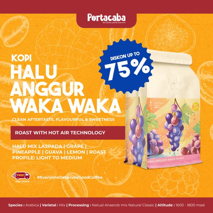Gambar Ready stok Biji Kopi Arabica Halu Anggur Waka Waka Biji  Kopi Arabika Halu Mix Laspada 200gr - 100gr, Biji dari Velvet stories shop undefined 5 Tokopedia