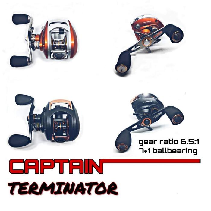Gambar REEL CAPTAIN TERMINATOR 10, QUICK MOVE SIDEPLATE, MAGNETIC BRAKE SYSTEM, ANTICORROSIVE BODY, PRECISION BALL BEARING dari Indonesia Fishing Shop undefined Tokopedia