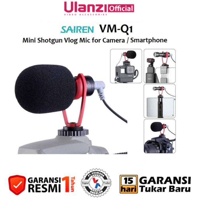Gambar ULANZI Sairen VM-Q1 Mini Shotgun Mic Microphone for Camera Smartphone dari Ulanzi Indonesia undefined Tokopedia