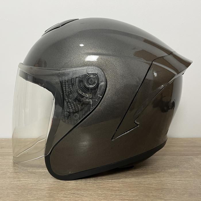 Gambar Helm CRX AK-1 Gun Met Glossy - Polos Solid - Helem SNI Helmet Dewasa - Single Visor (bukan Kairoz NFJ Sonic SV Ultron Kyoto Kronoz Osaka) Motorcycle - (Clear) CRX AK-1 Gun Met Glossy, L dari CRX Helmet undefined Tokopedia