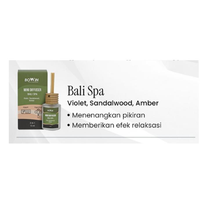 Gambar Bowin Pewangil Mobil Gantung Jepit AC Mini Reed Diffuser 2 in1 Parfum Alami Terapi Essential Oil - BALI SPA dari JAZE ID undefined Tokopedia