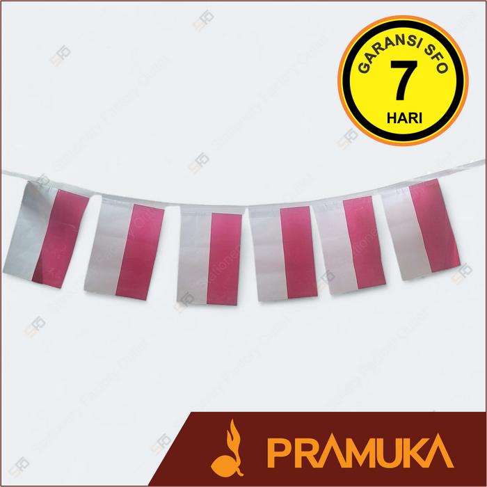 Gambar 5 Meter Bendera Merah Putih Renteng - isi 20 pcs Bendera dari Stationery Factory Outlet undefined Tokopedia