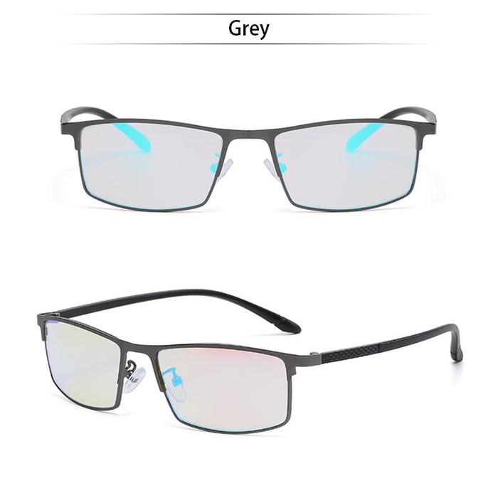 Gambar Frame Kacamata Buta Warna Pria Cowok Wanita parsial enchroma merah hijau bisnis gaya besi kotak  anti radiasi blueray antiradiasi kecamata sinar matahari uv400 kaca mata optik Eyewear Glasses - Grey, Lensa Buta Warna dari SCS trade undefined Tokopedia