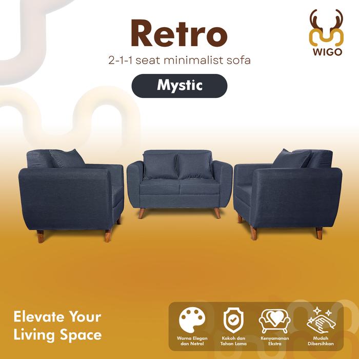Gambar Sofa Minimalis 211 Dudukan Seater Retro|Scandinavian|Vintage|LightGrey - MYSTIC dari Citra furniture undefined Tokopedia