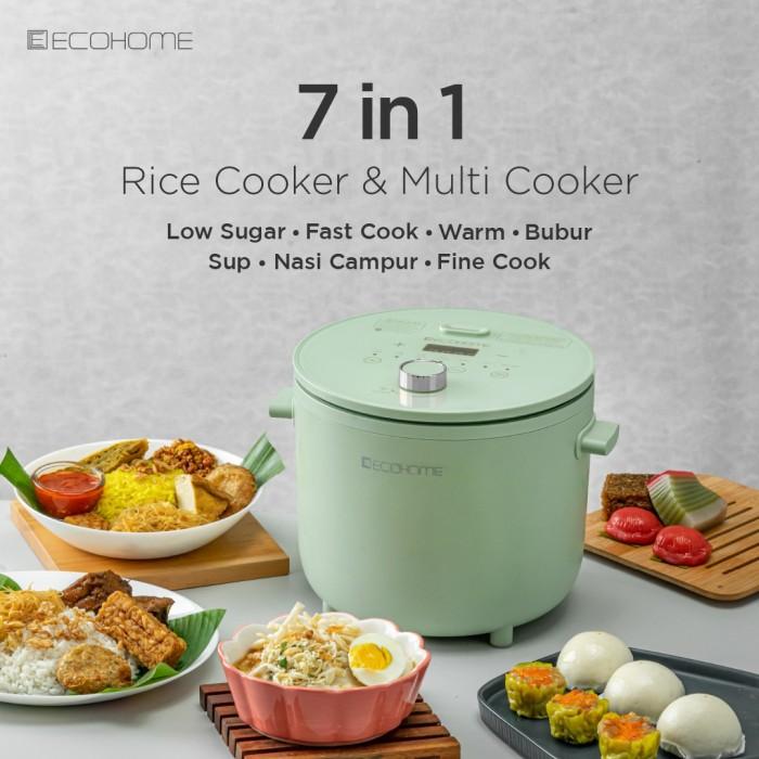 Gambar Ecohome Rice Cooker Low Carbo ELS-777 Low Sugar Penanak Multifungsi - Tiffany Green dari Multi Product Official Store undefined Tokopedia