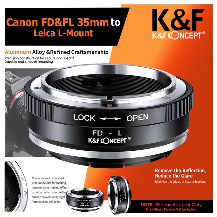 Jual KNF Concept Lens Mount Adapter Canon FD FL to L Mount Camera