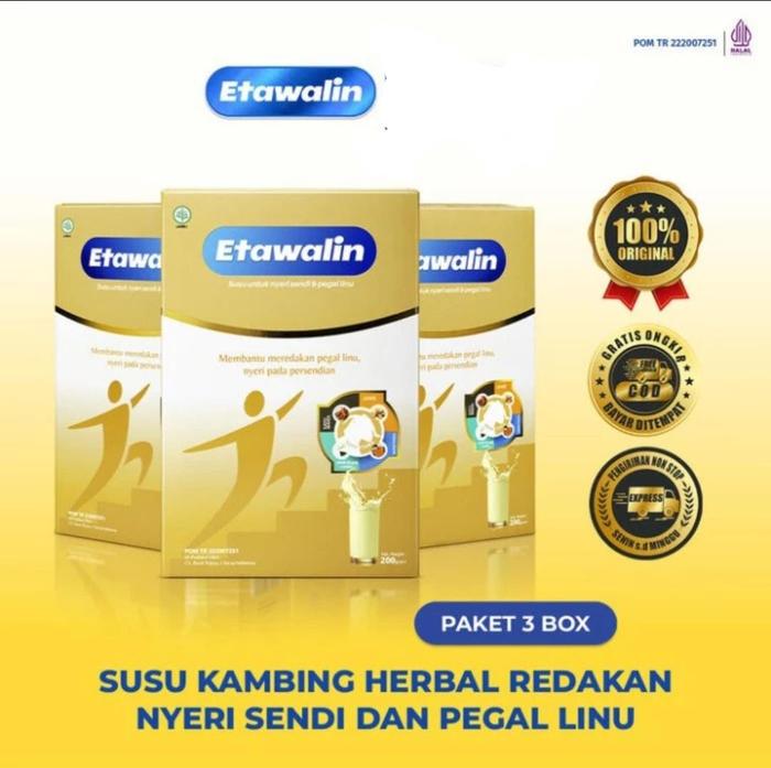 Gambar Etawalin Susu Kambing Etawa Solusi Asam Urat dan Nyeri Sendi Paket 3 Box Bubuk Bahan Dairy Milk dari AAMAIM BERSAUDARA undefined Tokopedia