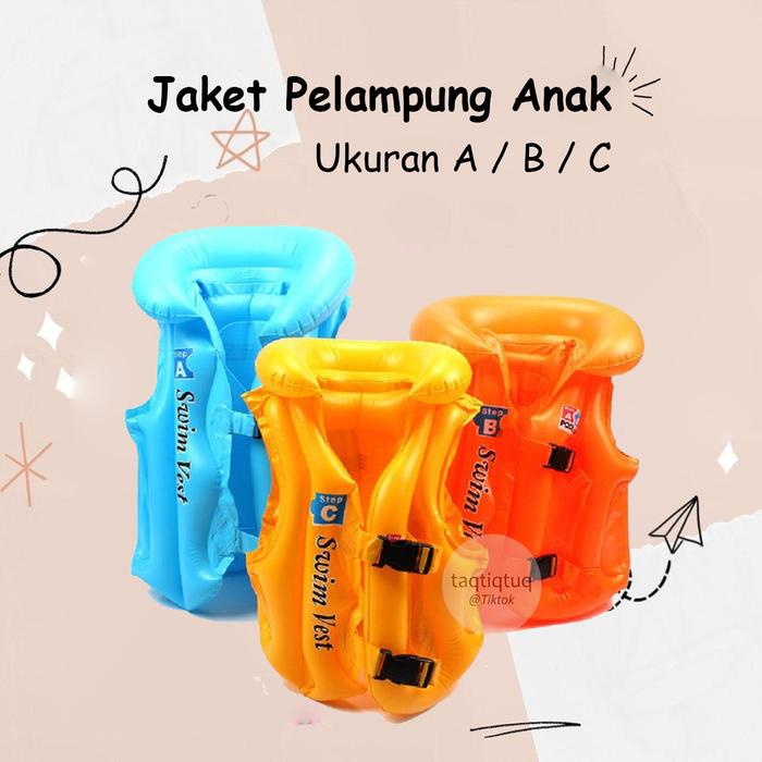 Gambar Rompi Jaket Pelampung Rennag Anak Ukuran A / B / C Swim Vest Children Life Jacket Baju Renang Anak Warna Acak Outdoor - Ukuran B, Jaket Pelampung + Bubble Wrap dari taqtiqtuq undefined Tokopedia