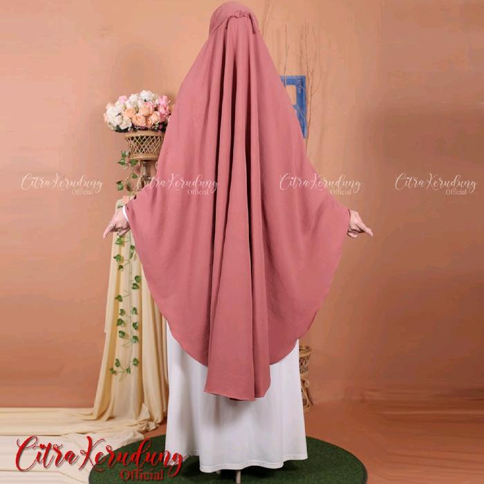 Gambar TALI JUMBO NONPAD Model Pinguin Lancip khimar,hijab syari Bahan Crinkle Air Flow Premium - mauve dari Gazala hijab undefined Tokopedia