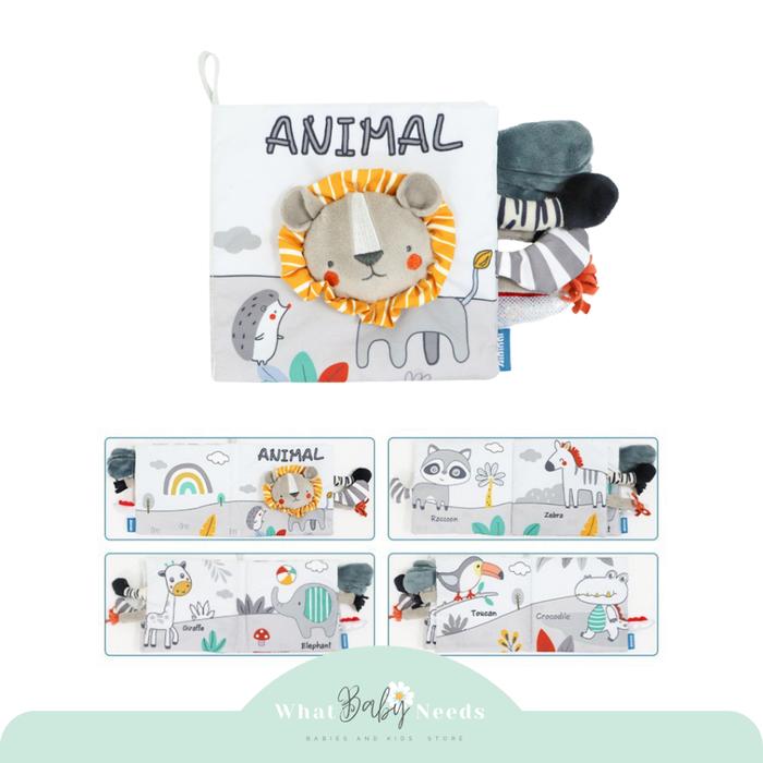 Gambar Ruby Baby Cloth Book / Buku Kain Bayi / Mainan Edukasi / Busy Book - Animal dari What Baby Needs undefined Tokopedia