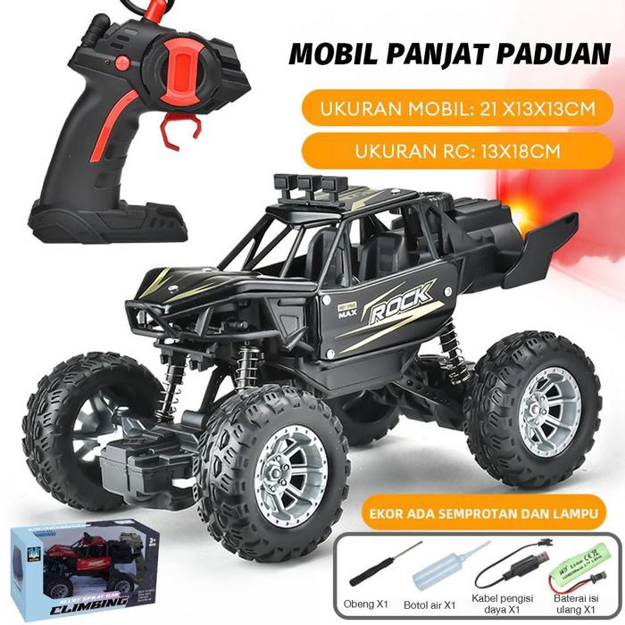 Gambar Lele Toy 1:18 27hz Mainan Mobil RC Panjat Bahan Alloy Tahan Lama, Fitur Kontrol Jarak Jauh - Mobil Offroad Cowok Keren Ban Baterai Control Listrik Lampu Remote Tangki - Hitam-Asap 2022-14 dari LeLe Toys Online Mall undefined Tokopedia