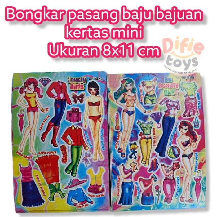 Gambar 10PCS BONGKAR PASANG BAJU MAINAN ANAK CEWEK MINI dari Apapunitu_NEW undefined Tokopedia